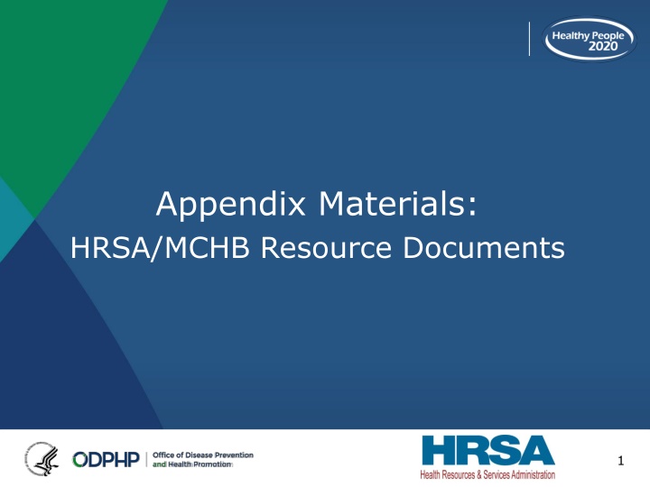 appendix materials hrsa mchb resource documents
