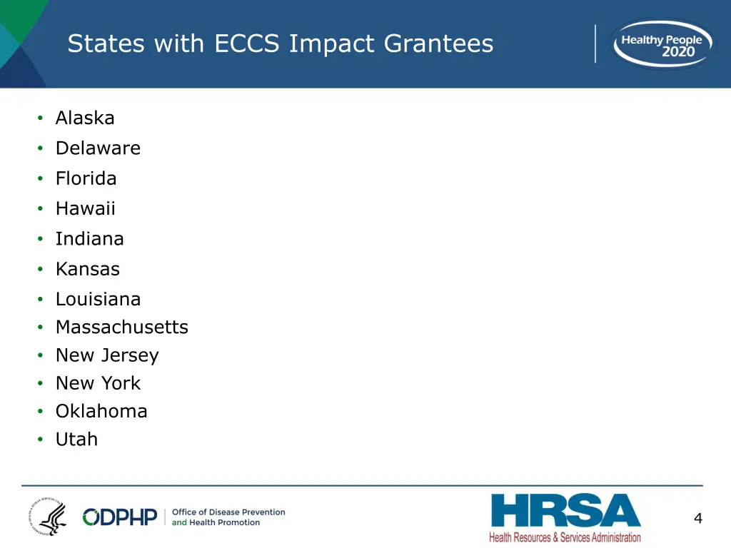 states with eccs impact grantees