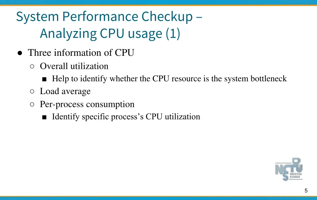 system performance checkup analyzing cpu usage