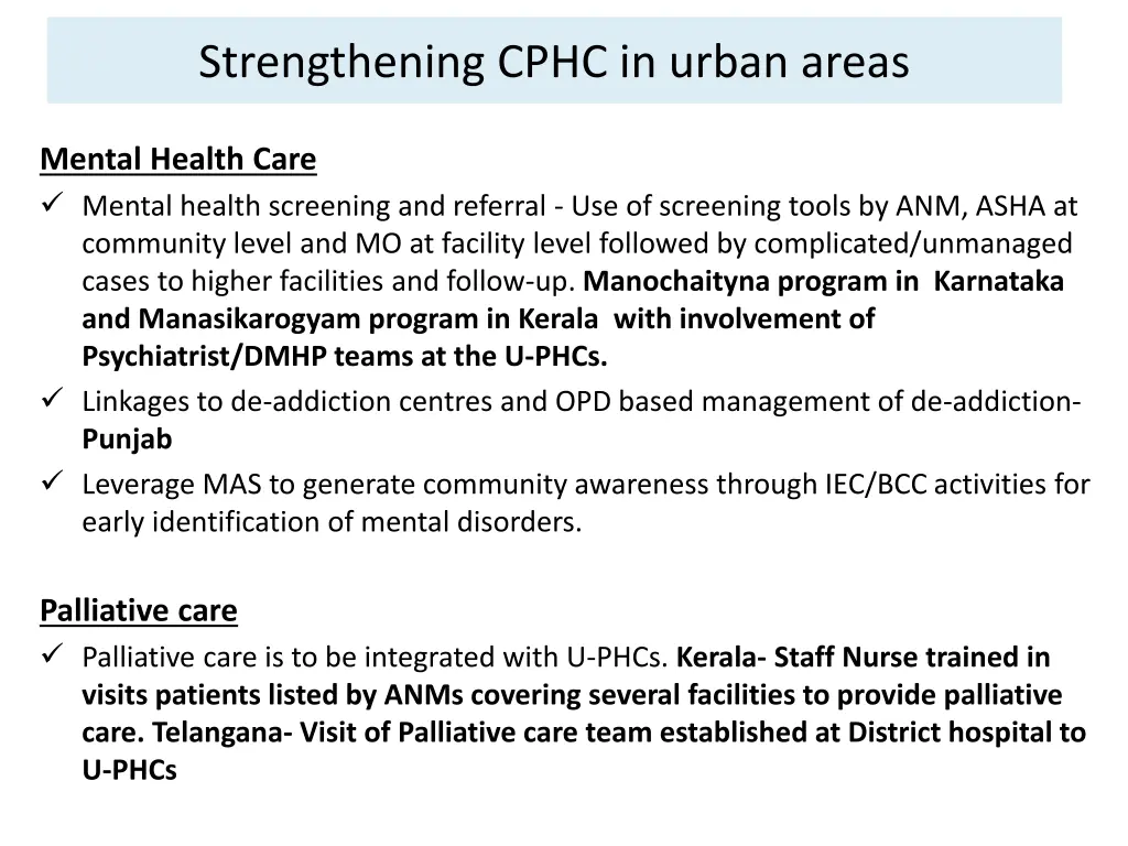strengthening cphc in urban areas 1