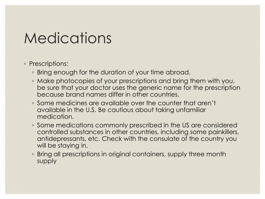 medications