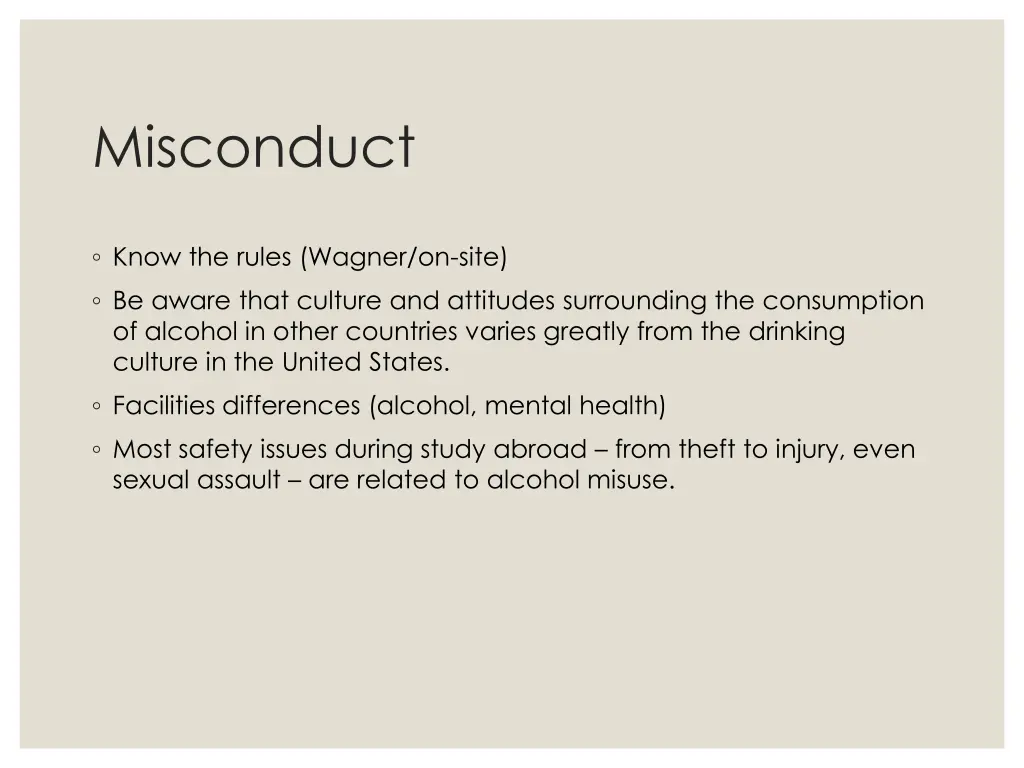 misconduct