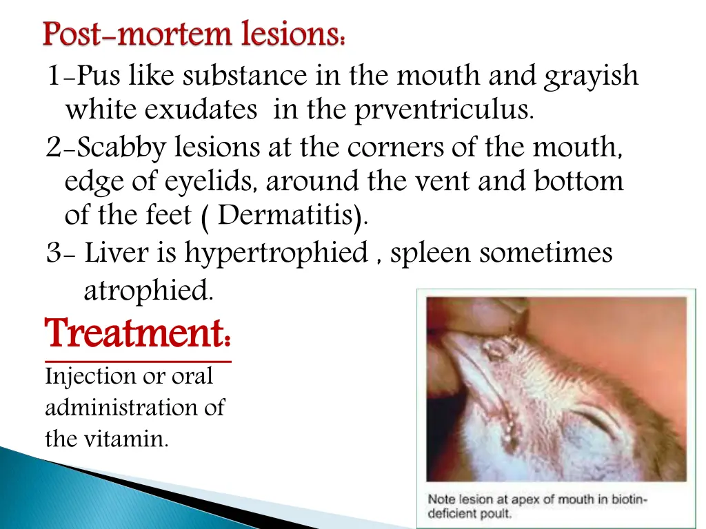 1 pus like substance in the mouth and grayish
