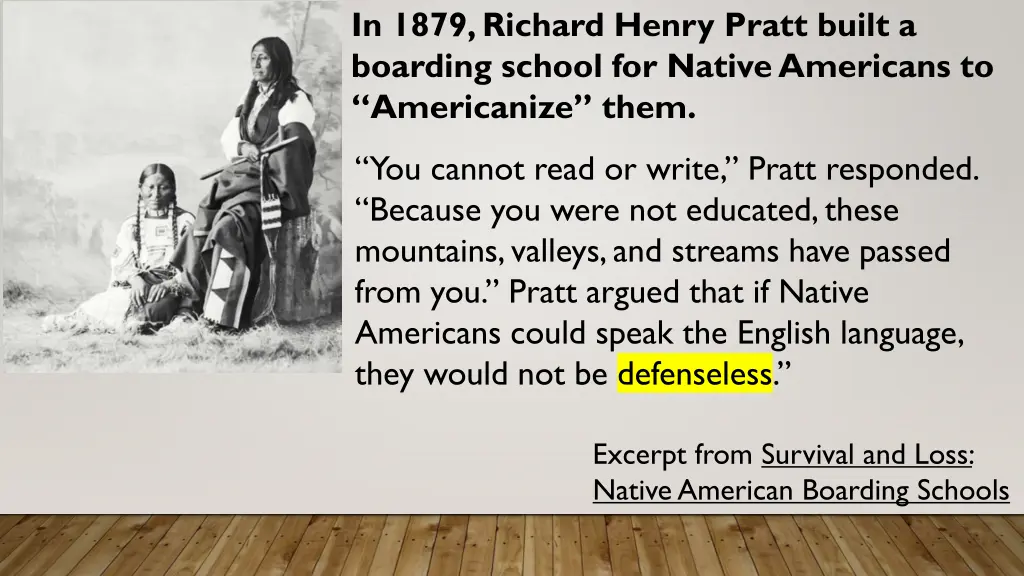 in 1879 richard henry pratt built a boarding