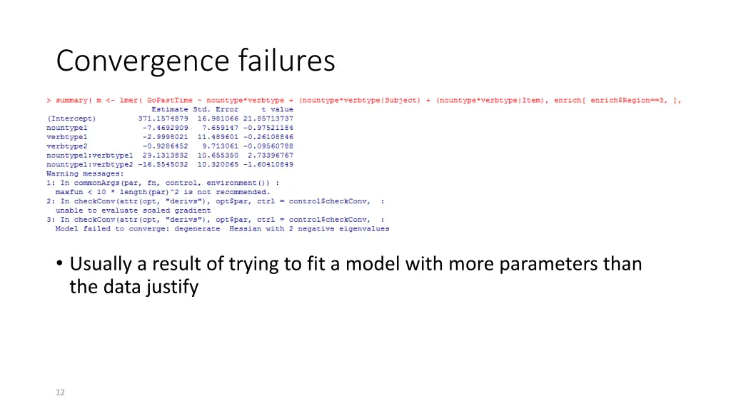 convergence failures