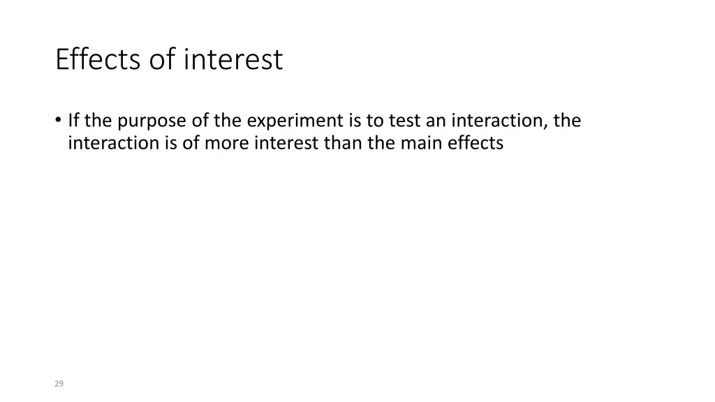 effects of interest
