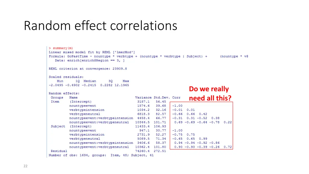 random effect correlations