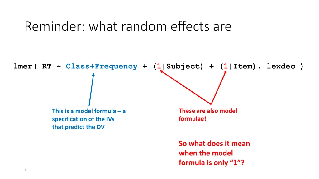 reminder what random effects are