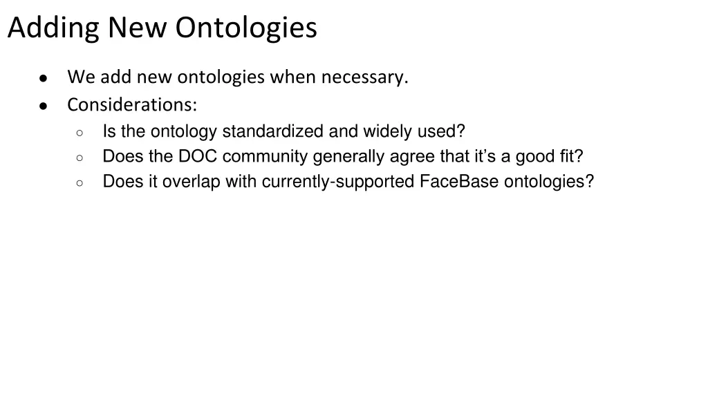 adding new ontologies