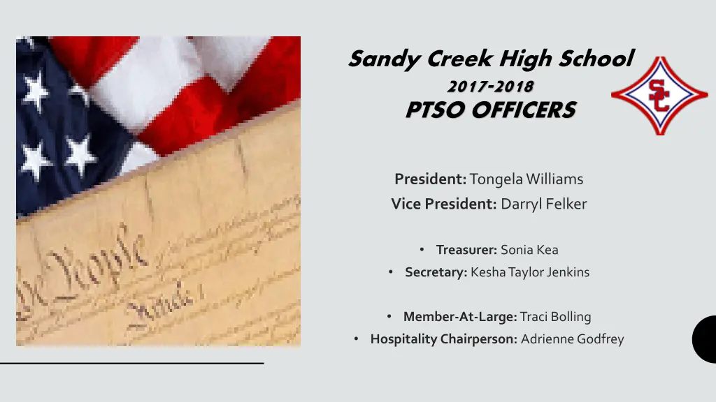 sandy creek high school 2017 2018 ptso officers