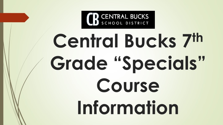 central bucks 7 th grade specials course