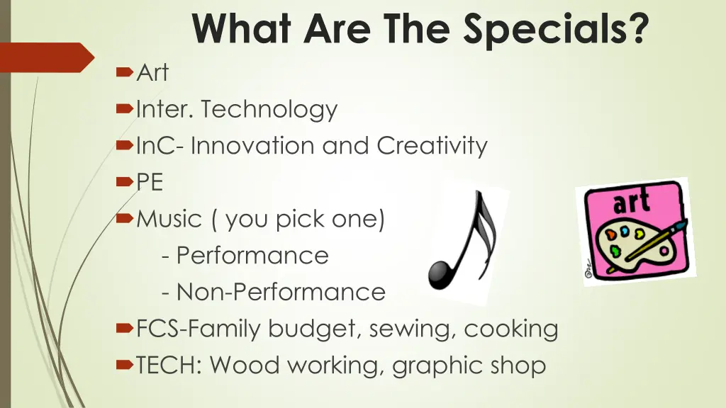 what are the specials