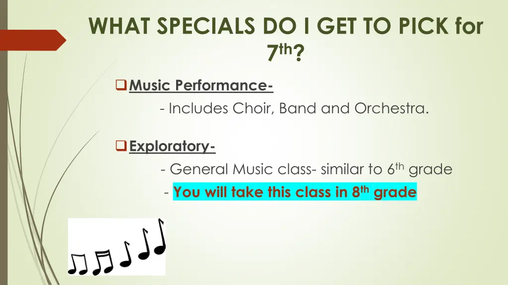 what specials do i get to pick for 7 th