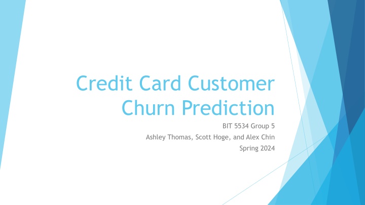 credit card customer churn prediction