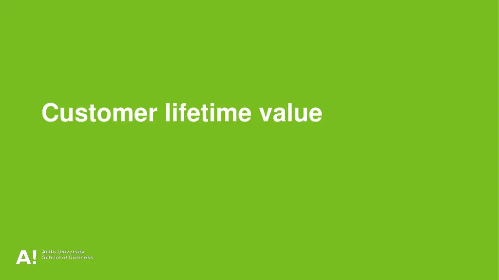 customer lifetime value
