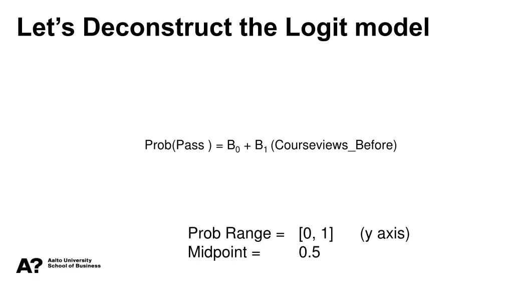 let s deconstruct the logit model 1