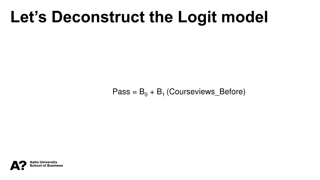 let s deconstruct the logit model
