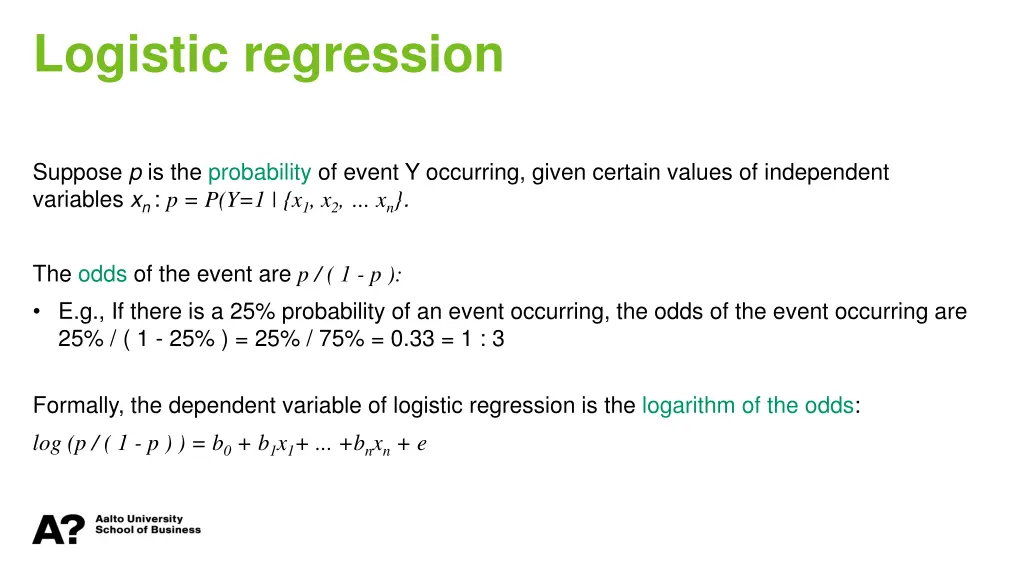 logistic regression
