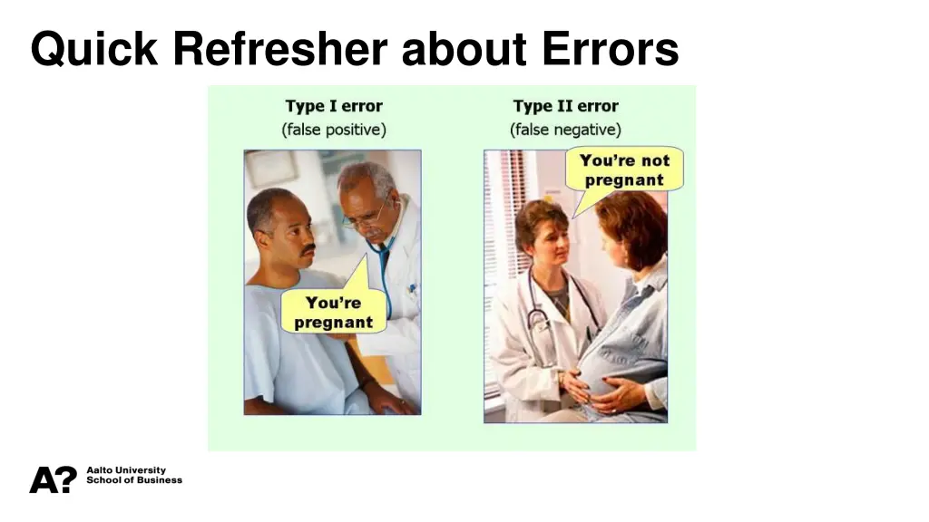 quick refresher about errors