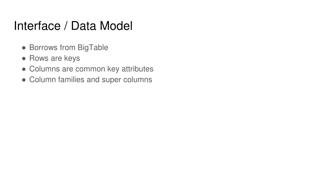 interface data model