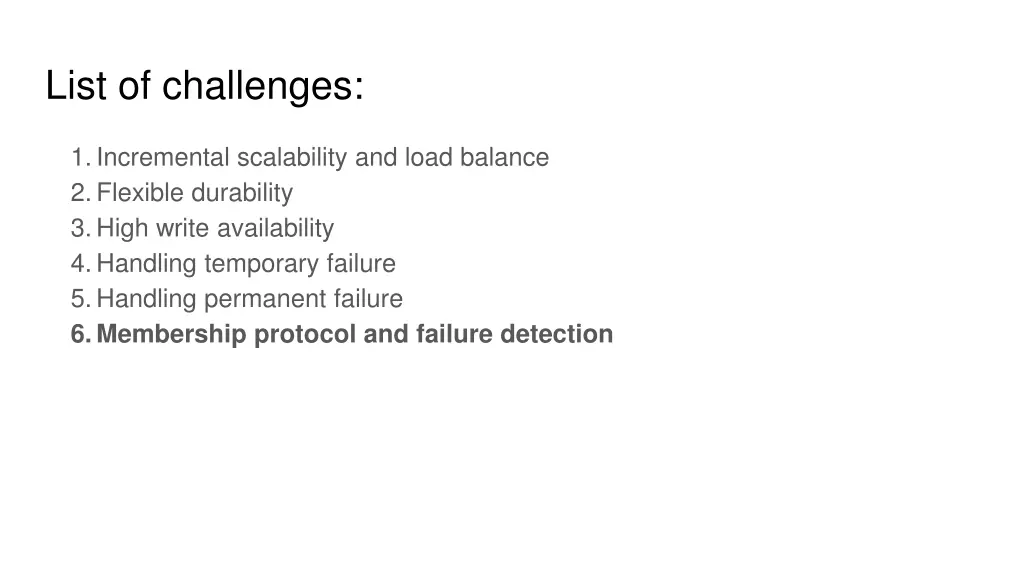 list of challenges 6