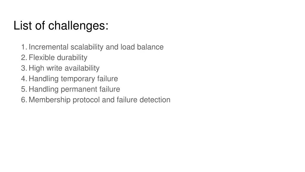 list of challenges