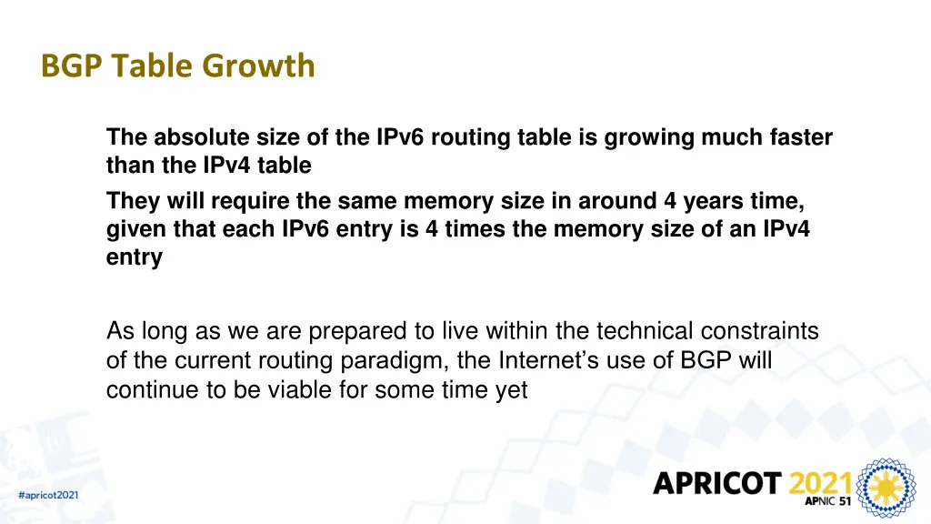 bgp table growth