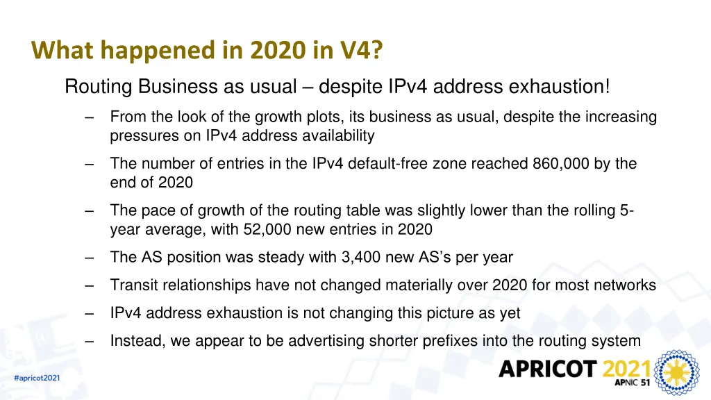 what happened in 2020 in v4 routing business 1
