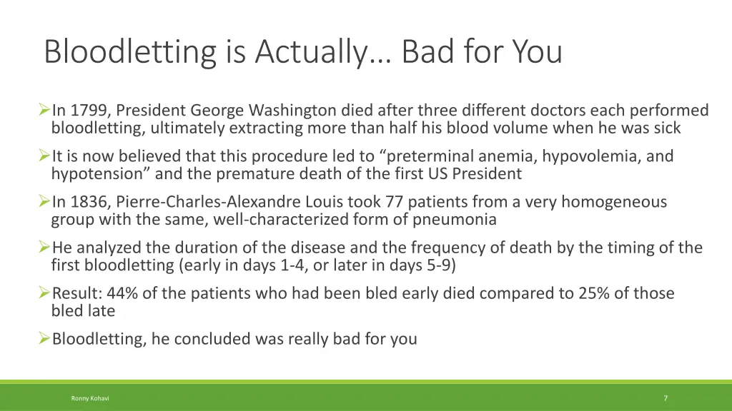 bloodletting is actually bad for you