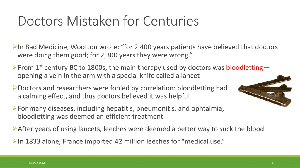 doctors mistaken for centuries