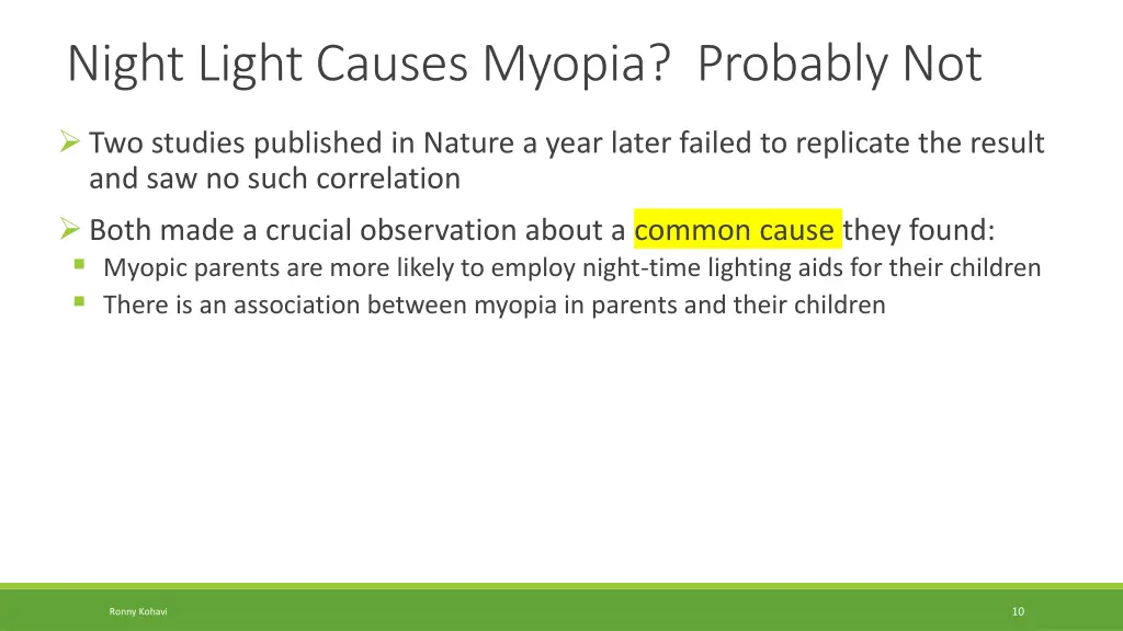 night light causes myopia probably not