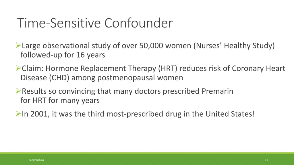 time sensitive confounder