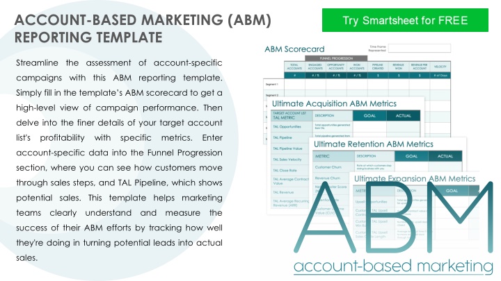 account based marketing abm reporting template
