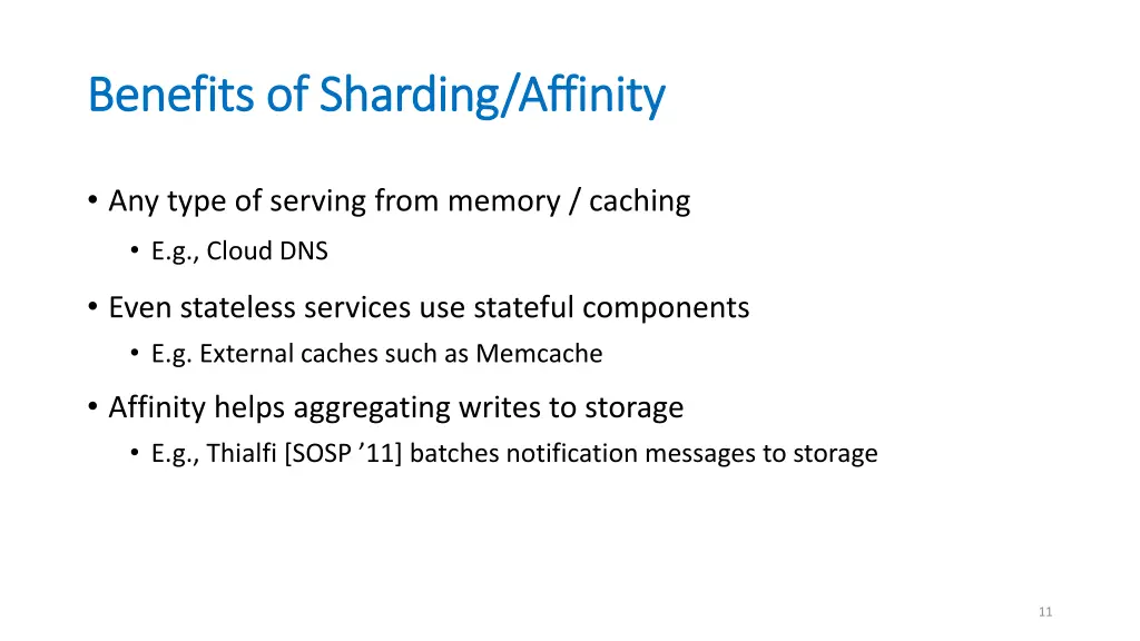 benefits of sharding affinity benefits