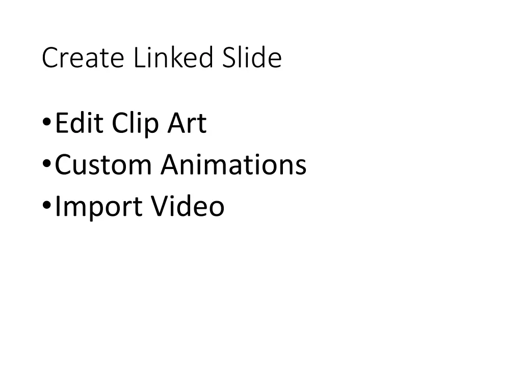 create linked slide