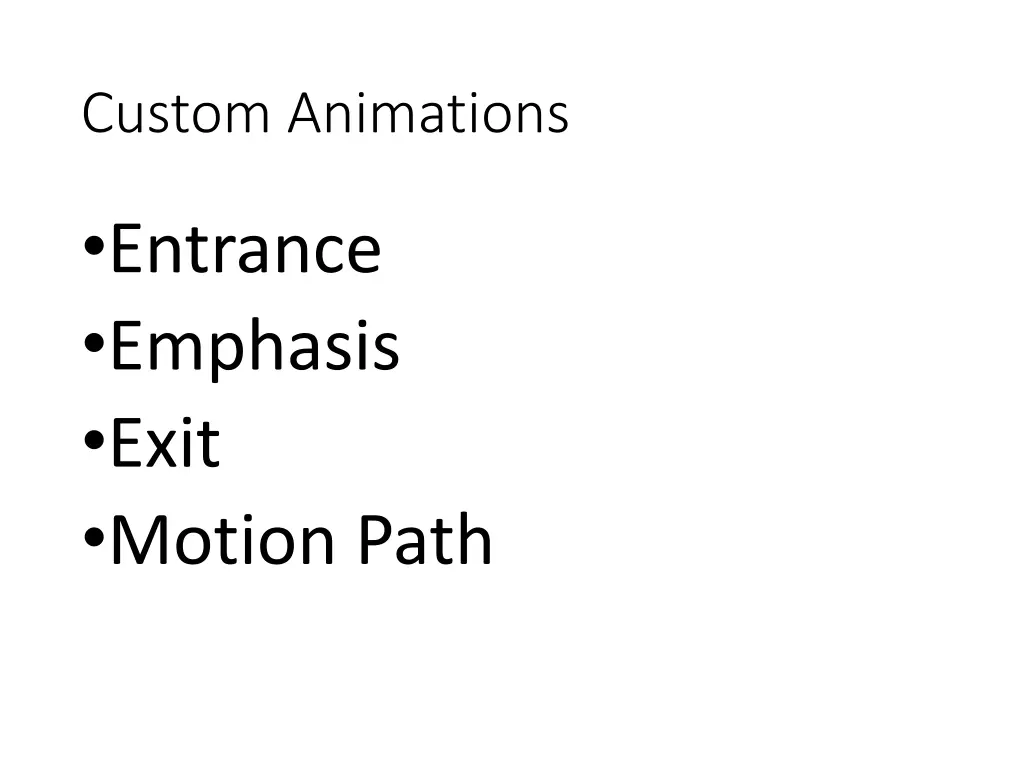 custom animations