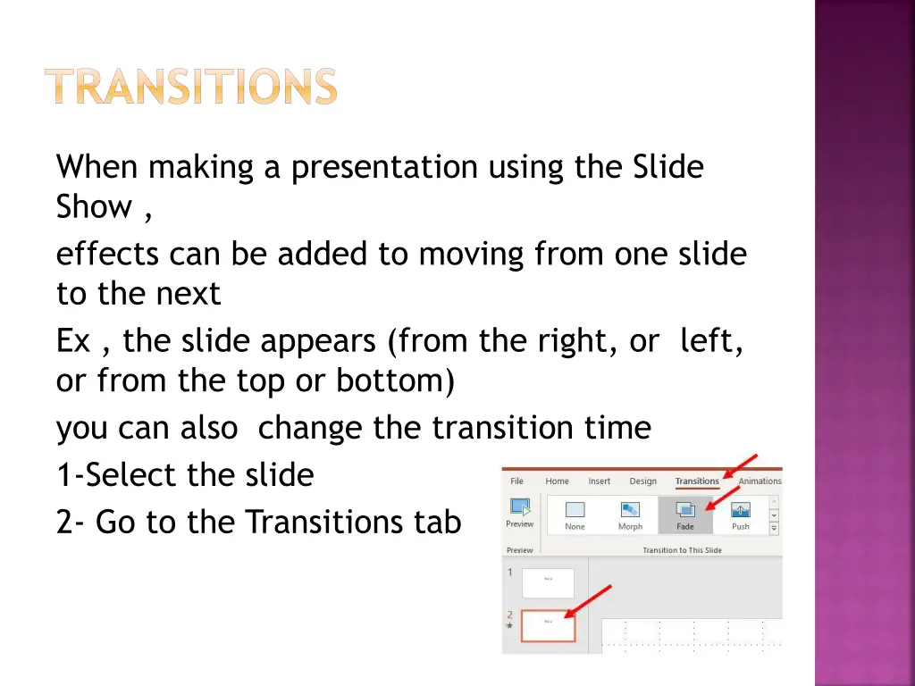transitions