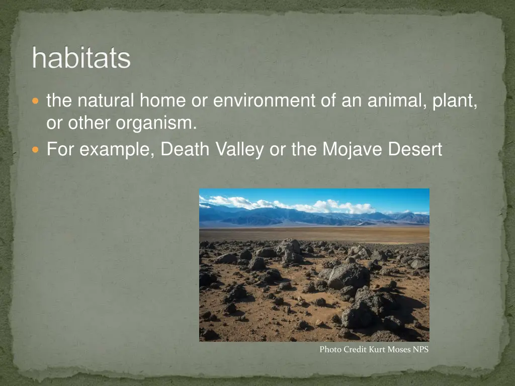habitats