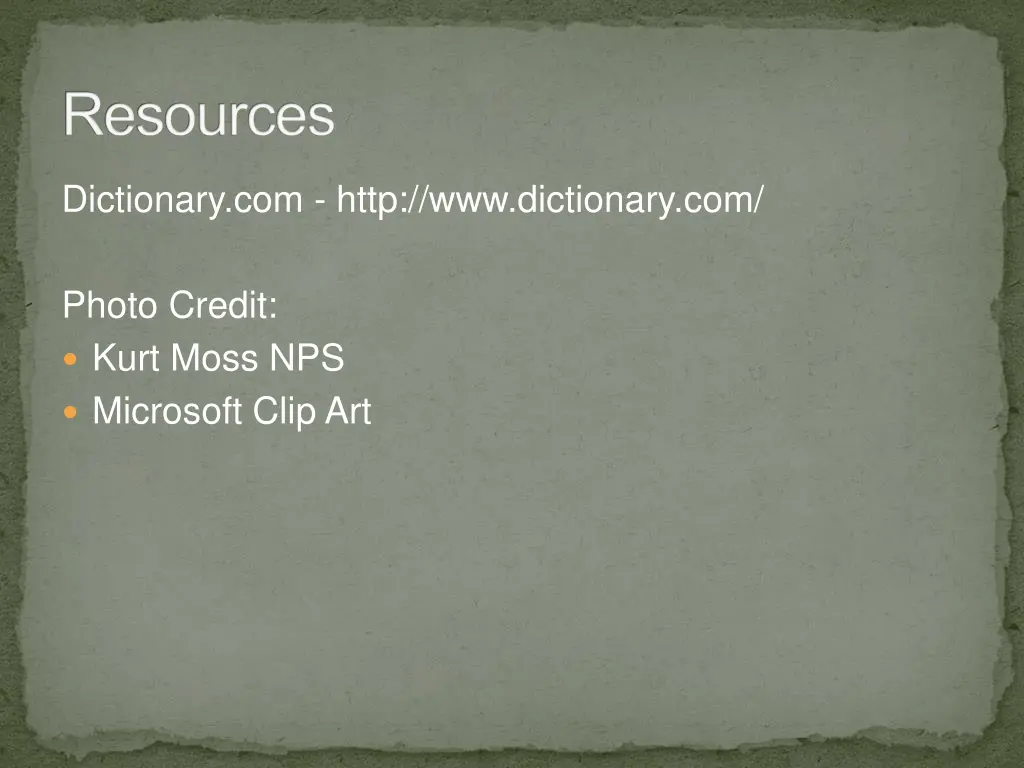 resources