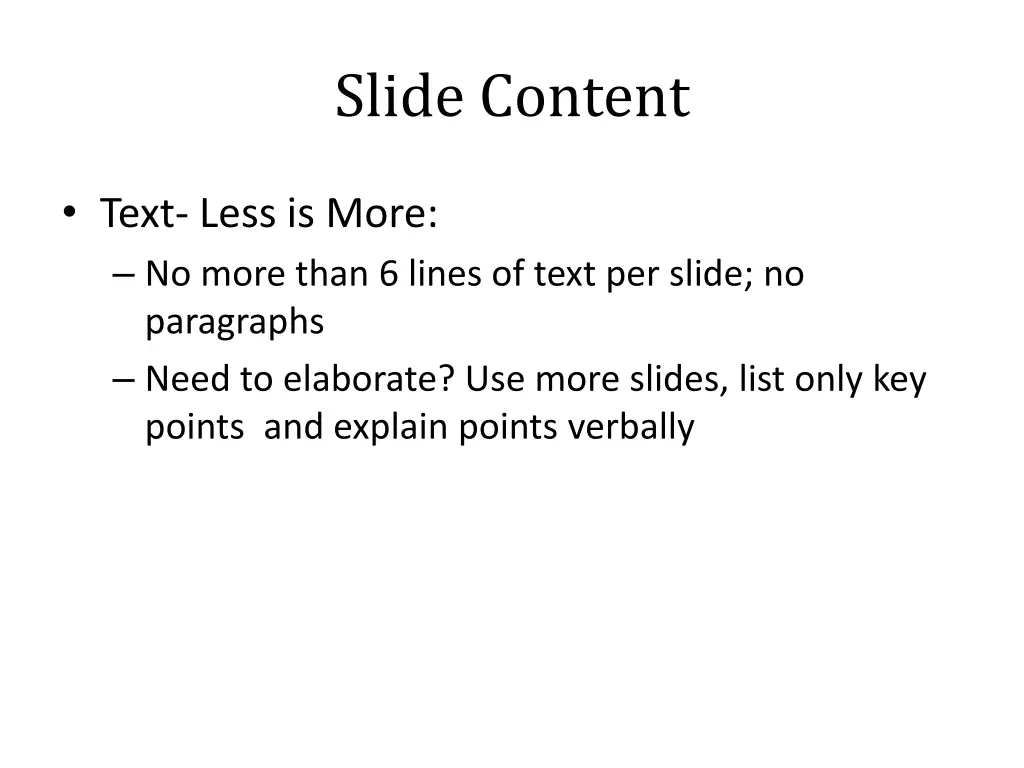 slide content