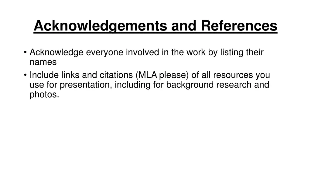 acknowledgements and references