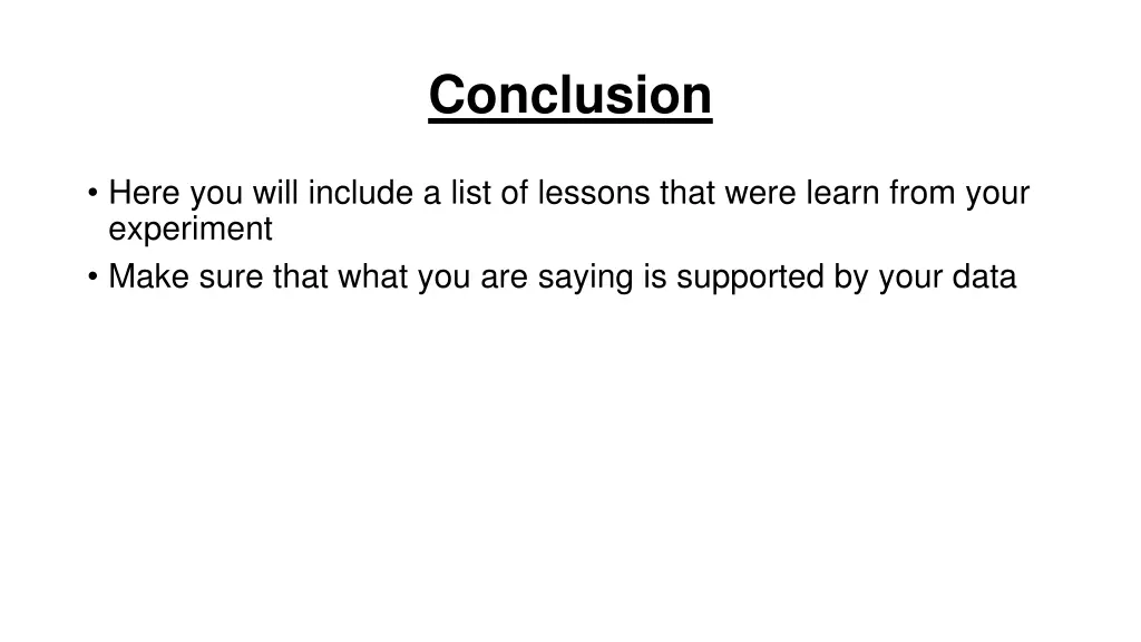conclusion