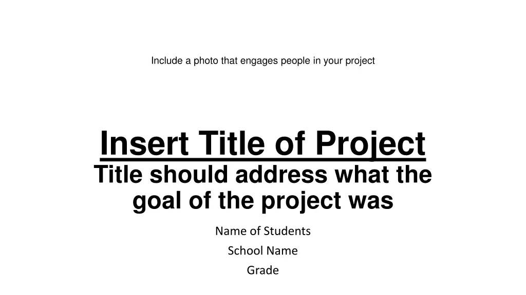 include a photo that engages people in your