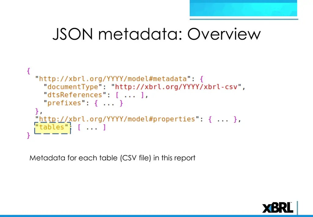 json metadata overview 5