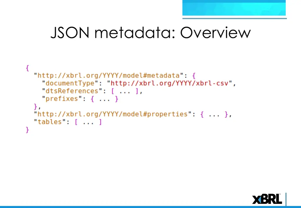 json metadata overview