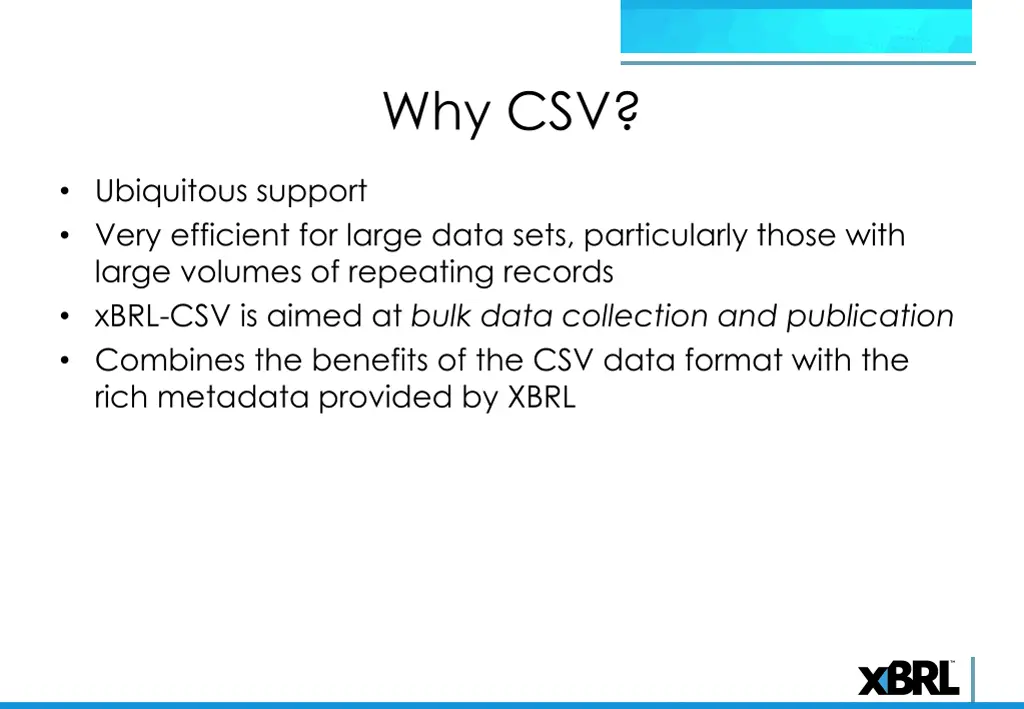why csv