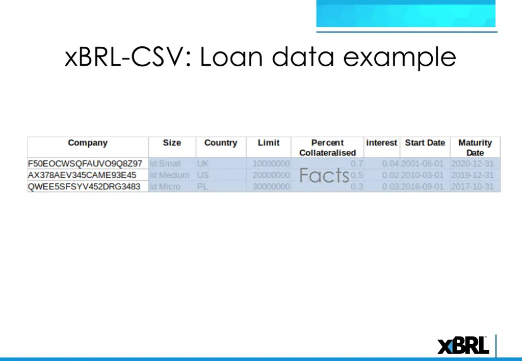 xbrl csv loan data example 2