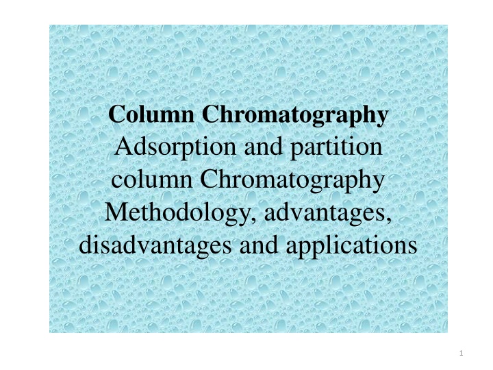 column chromatography adsorption and partition