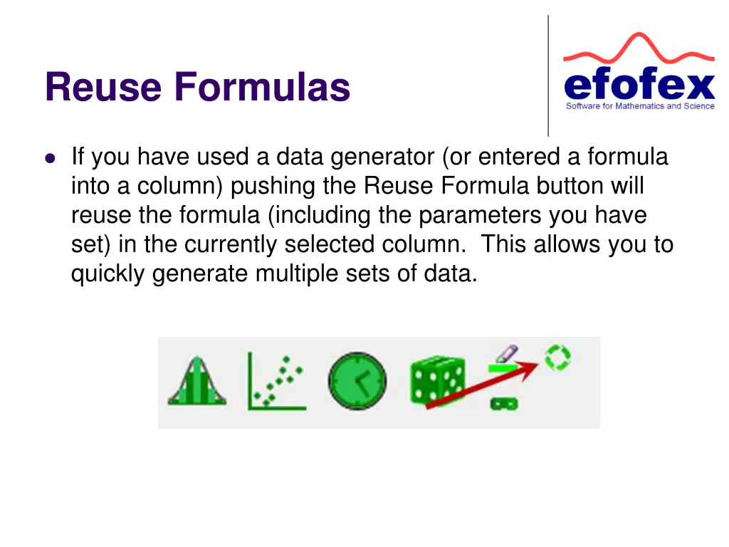 reuse formulas