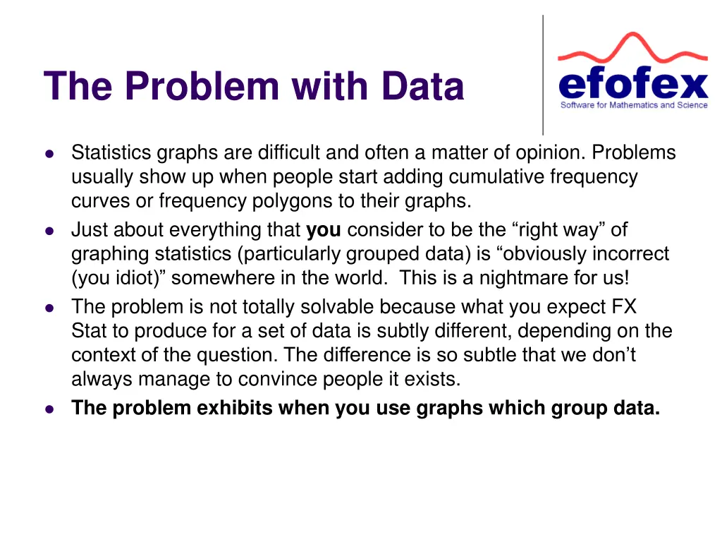 the problem with data